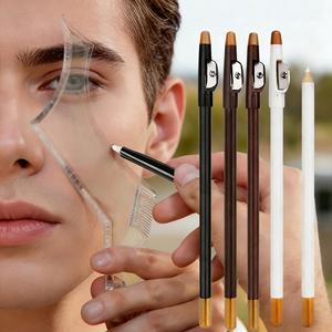 Crayon coiffant pour <span class=keywords><strong>barbe</strong></span> pour <span class=keywords><strong>homme</strong></span> - Tenue forte, sans parfum, couleurs blanc/noir/marron foncé/marron clair, application lisse, vente en gros pour barbiers - Product Image 1