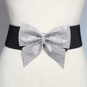 Nuevo Cinturón Elástico Elegante con Pedrería de <span class=keywords><strong>AliExpress</strong></span>, Cinturón Brillante de Moda para <span class=keywords><strong>Mujer</strong></span> Sin Hebilla, Hecho en China - Product Image 1