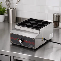 Machine à œufs et burgers électrique commerciale Yi Feng, épaisseur réglable, plaques amovibles, 2000W+, capacité de 9 pièces pour les snack-bars