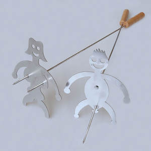 Fourchettes de barbecue en acier inoxydable, motif papillon, parfumées, à long manche, résistantes à la chaleur, modèles homme et femme - Product Image 1