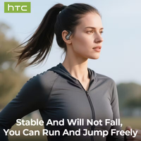 HTC NE30 AI earbud translasi cerdas, headphone baru 40H penerjemah bahasa 134 Waktu Nyata