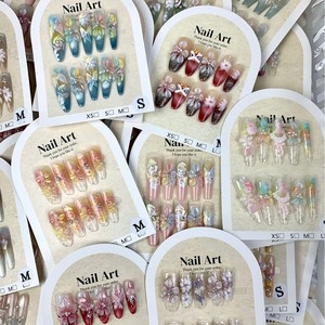 <span class=keywords><strong>Ongles</strong></span> artificiels de haute qualité, personnalisés, réutilisables, à couverture complète, imprimé léopard, style français, multi-tailles, en acrylique - Product Image 1