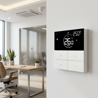 Thermostat numérique programmable WIFI AC630F pour ventilo-convecteur 2/4 tuyaux, design carré moderne, 220V, ignifuge PC+ABS, économie d'énergie