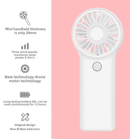 Nouveau ventilateur puissant à main à grande vitesse Turbo à grande vitesse Portable USB Rechargeable ventilateur violent à main