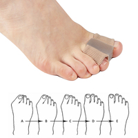 Séparateur d'orteils pour Hallux Valgus, Correcteur d'orteil en gros, Soin des pieds pour la phalange, Séparateur d'orteils pour les doigts superposés