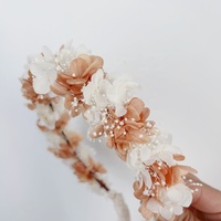 Couronne de fleurs 100% faite à la main, guirlande de fleurs séchées naturelles, mariée bohème, exquise, écologique, décoration extérieure, cadeau pour la Saint-Valentin