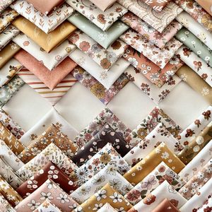 Vintage Floral <b>Patchwork</b> Cotton Fabric Set 100 Percent Cotton Pre Cut Squares With Eco Digital Printing - Product Image 6