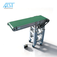 Convoyeur à bande sans cadre en aluminium AST, conception de transfert à encoche, hauteur réglable, vitesse optimisée, intégration fluide de la machine, énergie