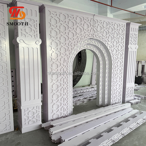 SMOOTH White PVC Laser Cut Arch <b>Backdrop</b> Stand Islamic Geometric Pattern Panel <b>Frame</b> <b>Backdrop</b> for Wedding Stage Decoration Event - Product Image 2