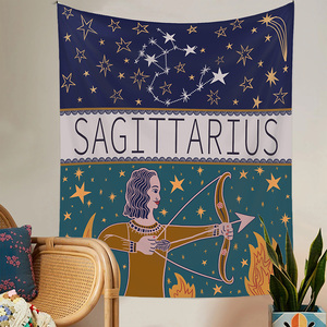 Astrologie 12 Constellations Signe du Zodiaque Tapisserie Tissu Doux <span class=keywords><strong>Tenture</strong></span> <span class=keywords><strong>Murale</strong></span> pour Chambre - Product Image 6