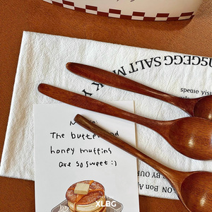 Juego de cucharas de madera de estilo japonés, 3 piezas, cuchara de bambú para sopa y condimentos, para uso en la cocina del hogar - Product Image 1