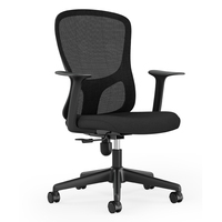 Chaise de bureau ergonomique moderne en maille avec soutien lombaire et hauteur réglable pour le bureau, la maison et l'atelier