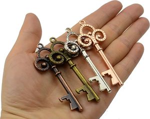 Kunci Kerangka Antik Besar Set Perunggu Tua Pembuka Botol Souvenir Pesta Pernikahan Liontin Perhiasan DIY Hadiah Buatan Tangan - Product Image 5