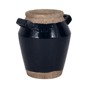 Vaso in terracotta bicolore con manici, decorazione rustica per soggiorno e camera da letto, vaso in ceramica per esposizione e decorazione. - Product Image 3