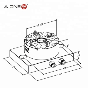 su 4 <span class=keywords><strong>la</strong></span> mandíbula de acero inoxidable de alimentación del cnc del torno mandriles 100 p con <span class=keywords><strong>la</strong></span> placa - Product Image 2