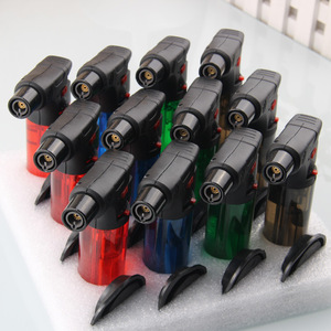 Briquet à cigare coupe-vent en plastique à flamme directe, rechargeable au gaz butane, torche portable d'extérieur - Product Image 4