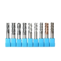 HRC55 초경 엔드밀 4날 코팅 텅스텐 합금 CNC 밀링 커터 1-12mm