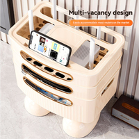 Boîte de rangement pour routeur Wi-Fi, support pour décodeur TV, type sur pied en plastique, grande capacité avec pieds, outil d'organisation domestique stable