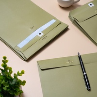 Enveloppes en papier kraft coloré 9x12 pouces avec fermeture à boucle en métal, réutilisables pour l'envoi de documents, le classement au bureau