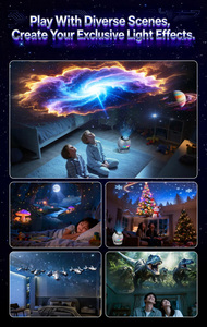 Nouveau design, application cool et télécommande, projecteur vidéo LED moderne WIFI HD Galaxy <span class=keywords><strong>Cosmos</strong></span> 3D avec haut-parleur pour chambre à coucher, fête à domicile - Product Image 2