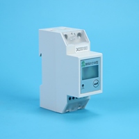 Medidor de Energía Eléctrica Monofásico de Carril DIN con Pantalla LCD Digital, Comunicación RS485 Modbus/NB, 220V
