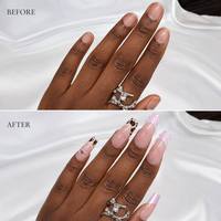 Faux ongles à presser 3D Léopard Coquillage Lavande Nœud Strass Luxe Forme Cercueil Personnalisés Vente en gros