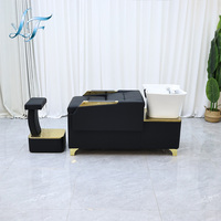 Fauteuil de lavage de cheveux et de massage du dos le mieux noté, lit de shampoing avec bassin et évier – Liquidation