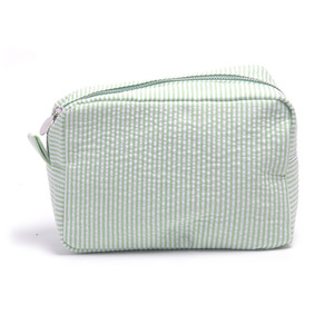 Bolso de maquillaje con letras a la moda, resistente al agua, con cremallera, bonito Seersucker, para regalo de damas de honor - Product Image 6