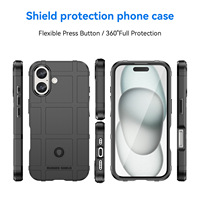 Téléphone portable TPU étui de protection antichoc pour iPhone 16 15 14 13 tactique robuste armure Anti-empreintes digitales mat poignée téléphone poignée