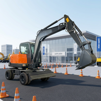 Produsen Excavator Mesin EPA dan EuroV Harga Terbaik Excavator Hidrolik 6 Ton Excavator Roda untuk Dijual