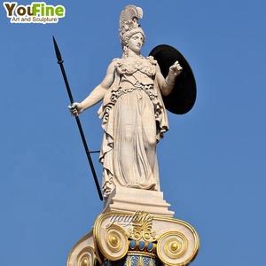 Estatua de <span class=keywords><strong>Atenea</strong></span> de Tamaño Real Tallada a Mano en Mármol Blanco Natural, <span class=keywords><strong>Escultura</strong></span> Clásica de la <span class=keywords><strong>Diosa</strong></span> Griega Minerva para Jardín y Exteriores - Product Image 1