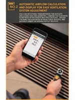 Anemómetro Inalámbrico Portátil TESTO410-i, Medidor de Flujo de Aire Tipo Vane con Sensor de Velocidad para Medir la Velocidad del Viento