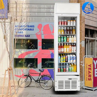 Réfrigérateur à porte simple, vitrine réfrigérée à porte vitrée, en stock
