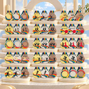 Semi-Custom <b>Sports</b> <b>Medals</b> for Running Basketball Football Soccer Swimming Taekwondo Tournament Awards OEM ODM - Product Image 2