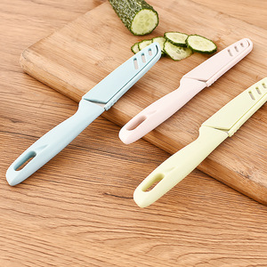 Fruit Knives Stainless Steel 3 Piece <b>Set</b> With Sheath Portable Kitchen <b>Tools</b> Candy Color For Peeling Slicing - Product Image 1