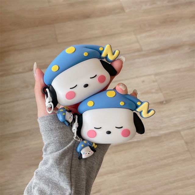 Cute Sleeping Cap for Chaca Dog Suitable for Pro Headphones case 1/2/3 Generations with Cartoon protection Cover