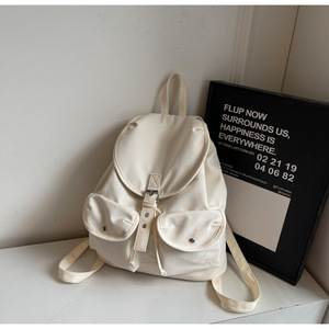 New 2025 Niche Pu Backpack Women's Large Capacity Versatile Student School <b>Bag</b> Simple Travel Backpack - Product Image 3