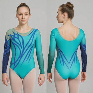<span class=keywords><strong>Justaucorps</strong></span> de gymnastique fuchsia pour filles avec strass Body de performance personnalisé pour l'entraînement et la scène de compétition - Product Image 4