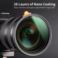 Filtres d'objectif d'appareil photo K&F Concept 77 mm, filtre de diffusion noire 1/4 ND2-32