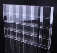 Boîte de présentation de voiture miniature en acrylique transparent sur mesure avec 30 compartiments pour bijoux
