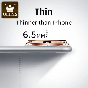 Olevs 5869 Orologio <span class=keywords><strong>da</strong></span> <span class=keywords><strong>Polso</strong></span> <span class=keywords><strong>di</strong></span> <span class=keywords><strong>Lusso</strong></span> per <span class=keywords><strong>Uomo</strong></span>, Display Analogico con Data, Stile Business Casual, Cinturino in Vera Pelle, Ultra Sottile - Product Image 4