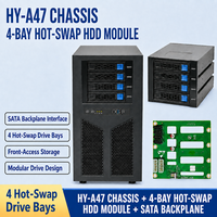 Châssis de serveur tour HY A47, prise en charge de 4 GPU, disque dur 3,5 pouces à échange à chaud à 10 baies, compatible carte mère ATX, alimentation redondante pour l'informatique IA