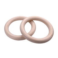 FitFirst Anneaux de traction de gymnastique en bouleau en bois réglables Entraîneurs de suspension de sécurité pour renforcer la force et la forme musculaire