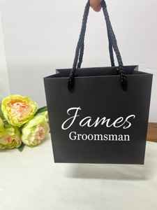 Sacs-cadeaux de mariage pour la mariée et le marié Papier de soie kraft avec impression en feuille d'or Emballage cadeau élégant pour les occasions spéciales - Product Image 5