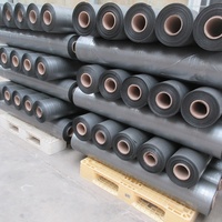 Rouleau de bâche ondulée en plastique HDPE, bâche agricole noire, rouleau de bâche personnalisée unie, matériau non tissé écologique TNT, tissu HDPE+PE