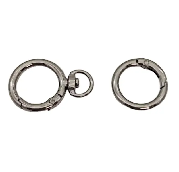 Accessori per anelli a molla girevoli in lega di zinco per chiavi, catene per borse o piccoli oggetti