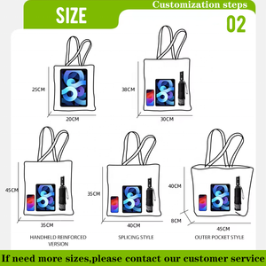 Vokal konser etkinlikleri için cep özel boyutta Logo ile pamuklu alışveriş çantası renkli reklam kanvas çanta - Product Image 3