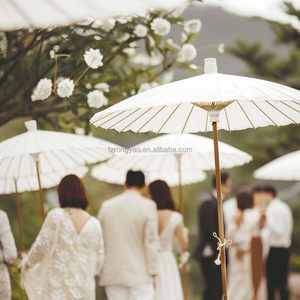 2025 giấy trắng parasol cho người lớn DIY vẽ ô cho trang trí đám cưới dễ dàng Hướng dẫn sử dụng mở phổ biến đạo cụ hình Ảnh Thủ công mỹ nghệ - Product Image 1