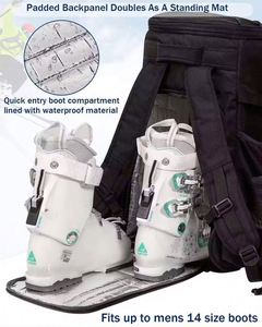 Échantillon Gratuit - Sac de Ski Unisexe Durable avec Compartiment Humide 50L - Sac de Voyage Rembourré pour Bottes de Snowboard - Sac Tactique pour Bottes de Ski - Product Image 4
