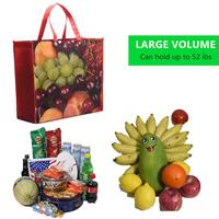 Sac de courses réutilisable, personnalisé, écologique, fourre-tout pour épicerie avec filtre pp non tissé, vente en gros
